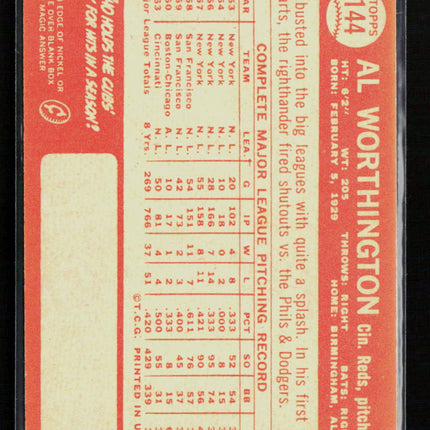 1964 Topps Al Worthington #144