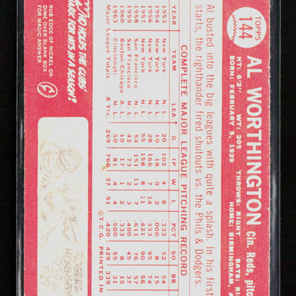 1964 Topps Al Worthington #144