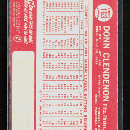 1964 Topps Donn Clendenon #163