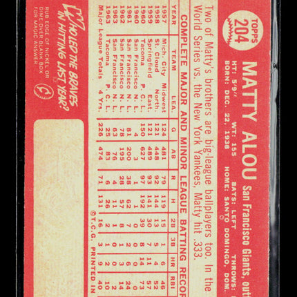 1964 Topps Matty Alou #204