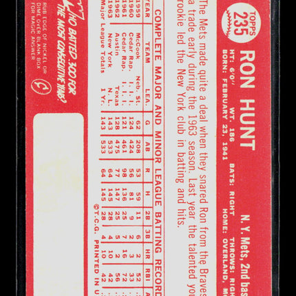 1964 Topps Ron Hunt #235