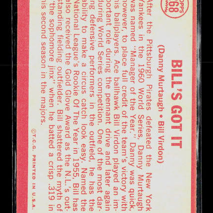 1964 Topps Danny Murtaugh Bill Virdon #268