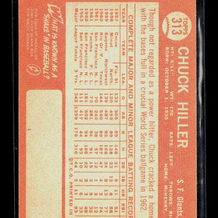1964 Topps Chuck Hiller #313