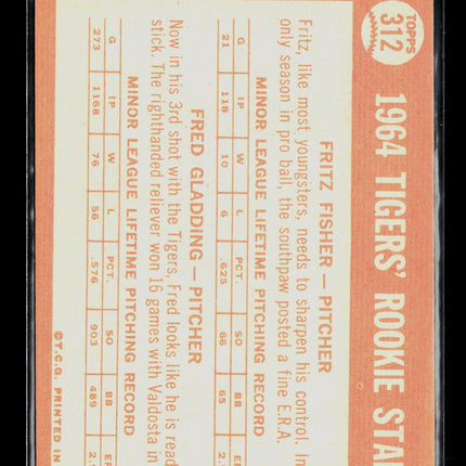 1964 Topps Fritz Fisher Fred Gladding #312