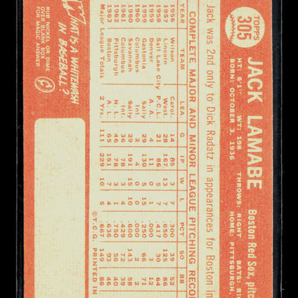 1964 Topps Jack Lamabe #305