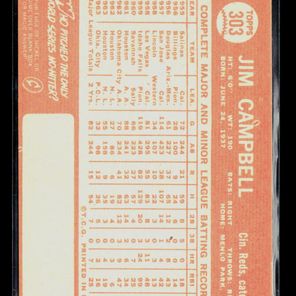 1964 Topps Jim Campbell #303