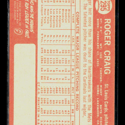1964 Topps Roger Craig #295