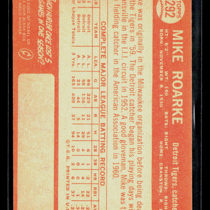 1964 Topps Mike Roarke #292