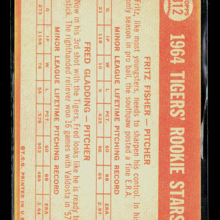 1964 Topps Fritz Fisher Fred Gladding #312