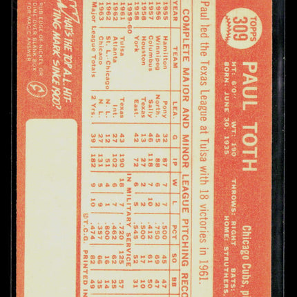 1964 Topps Paul Toth #309