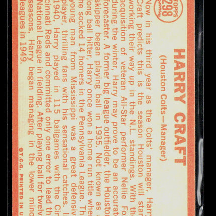 1964 Topps Harry Craft #298