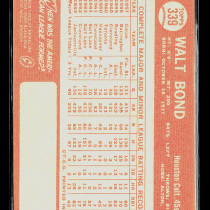 1964 Topps Walt Bond #339