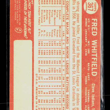 1964 Topps Fred Whitfield #367