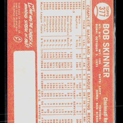 1964 Topps Bob Skinner #377