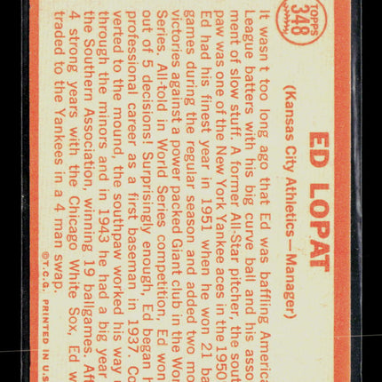 1964 Topps Ed Lopat #348