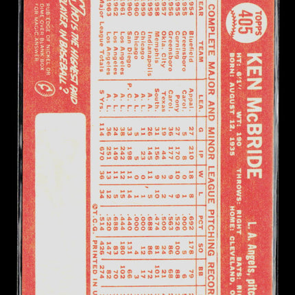 1964 Topps Ken McBride #405