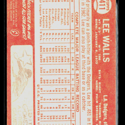 1964 Topps Lee Walls #411