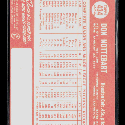 1964 Topps Don Nottebart #434