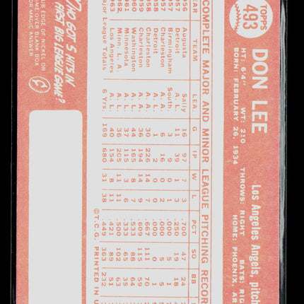1964 Topps Don Lee #493