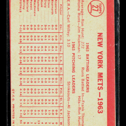 1964 Topps New York Mets #27