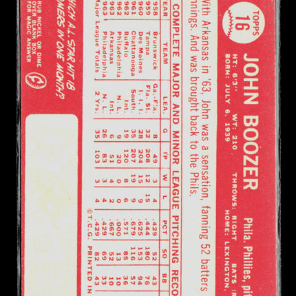 1964 Topps John Boozer #16