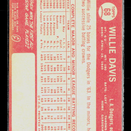 1964 Topps Willie Davis #68