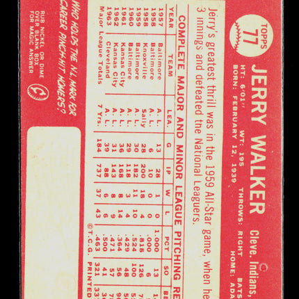 1964 Topps Jerry Walker #77