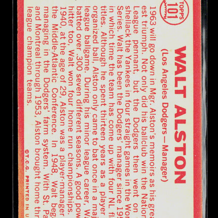 1964 Topps Walt Alston #101