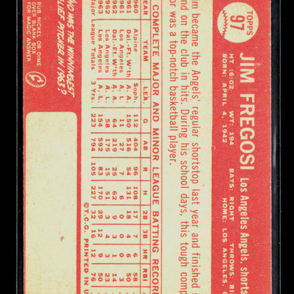 1964 Topps Jim Fregosi #97