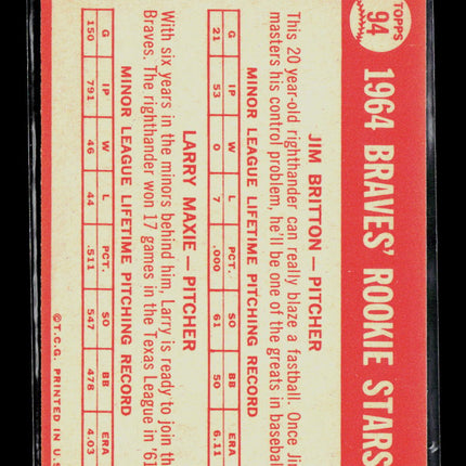 1964 Topps Jim Britton Larry Maxie #94