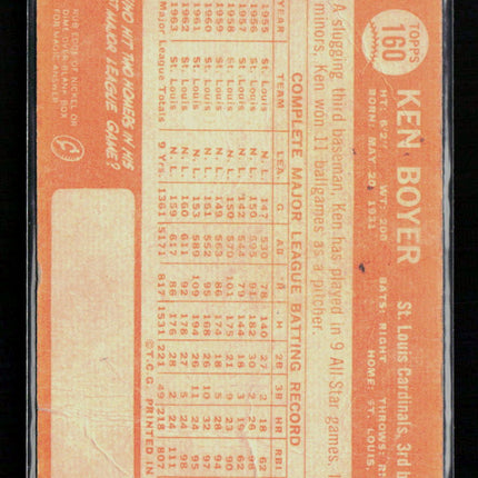 1964 Topps Ken Boyer #160