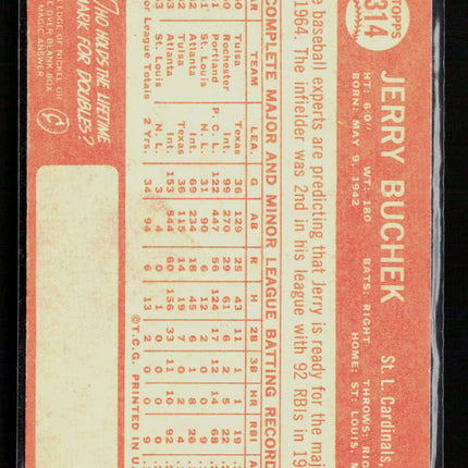 1964 Topps Jerry Buchek #314
