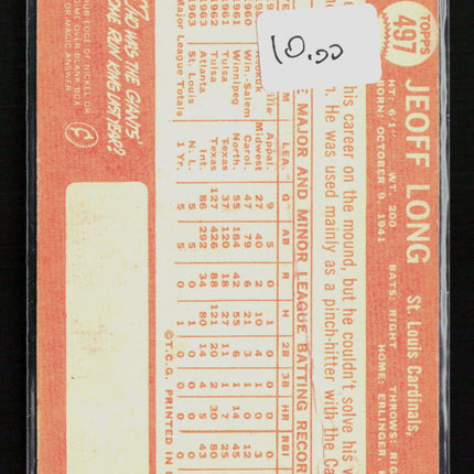 1964 Topps Jeoff Long #497