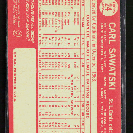 1964 Topps Carl Sawatski #24