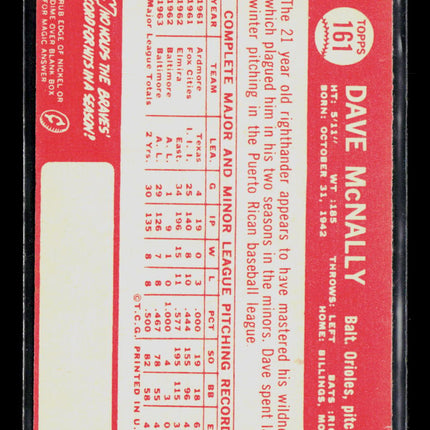 1964 Topps Dave McNally #161