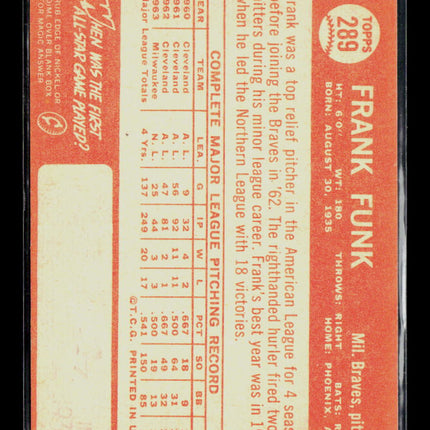 1964 Topps Frank Funk #289