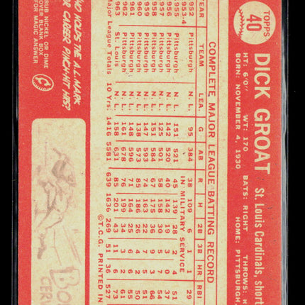 1964 Topps Dick Groat #40