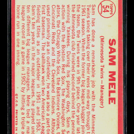 1964 Topps Sam Mele #54