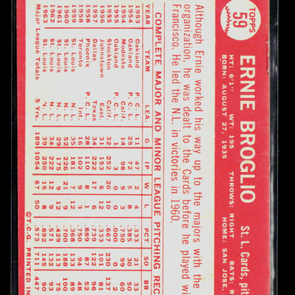 1964 Topps Ernie Broglio #59