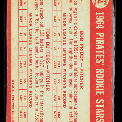 1964 Topps Bob Priddy Tom Butters #74