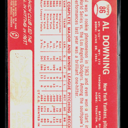 1964 Topps Al Downing #86