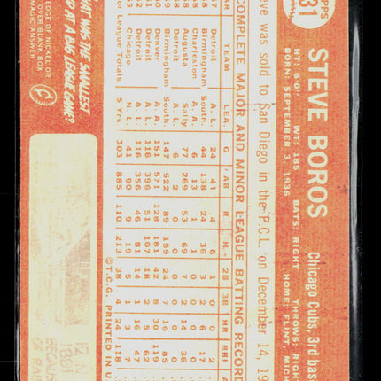 1964 Topps Steve Boros #131