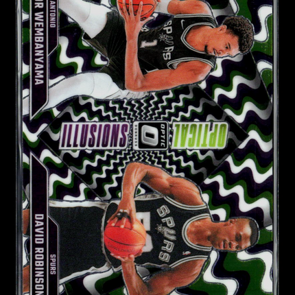 2025 Panini Donruss Optic Optical Illusions David Robinson Victor Wembanyama #5