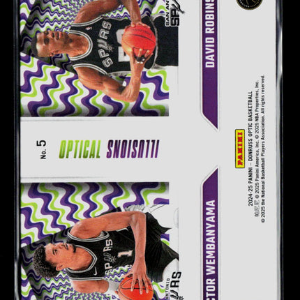 2025 Panini Donruss Optic Optical Illusions David Robinson Victor Wembanyama #5