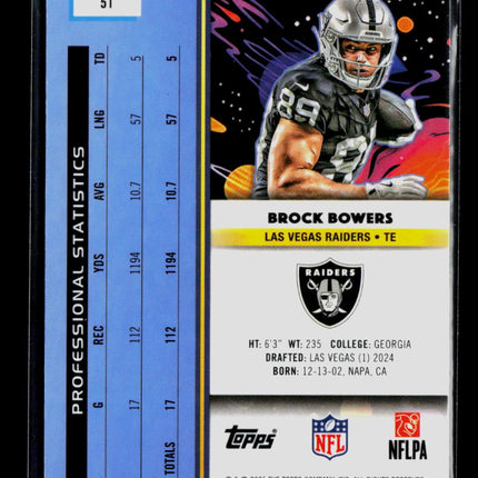 2025 Topps Chrome Brock Bowers #51
