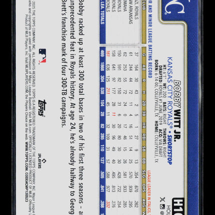 2024 Topps Holiday Bobby Witt Jr. #H100 Santa Hat SP