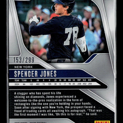 2025 Panini Prizm Baseball Spencer Jones #96 Red 153/299