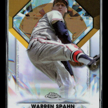 2022 Topps Chrome Diamond Greats Warren Spahn #DGC-63