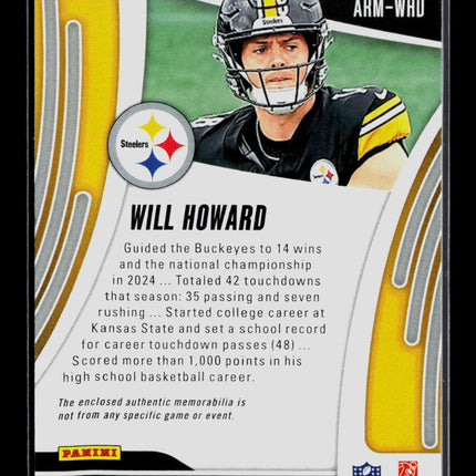 2025 Panini Absolute Football Will Howard #ARM-WHD RC Jersey