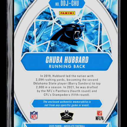2025 Panini Absolute Football Chuba Hubbard #DDJ-CHU Jersey